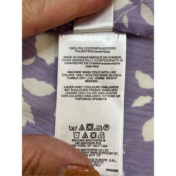 Brooks Brothers women’s size 6 purple blouse long sleeve - Picture 5 of 6